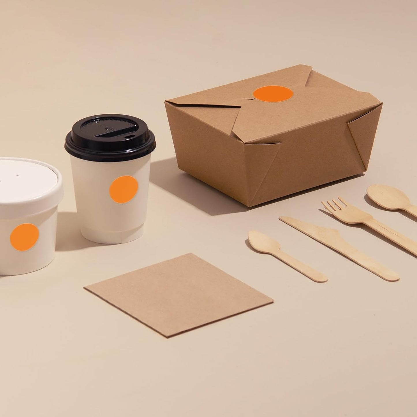 Orange Dot Stickers 2 Inches Round Sticker, Circle Colored Labels Color Coding Labels for Office Classroom Toddlers Activity 80 Pieces