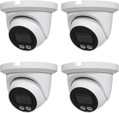 R-Tech 2MP Smart Dual Light HDCVI Fixed-Focal Eyeball Camera, Full-Color Night Vision - 4 Pack
