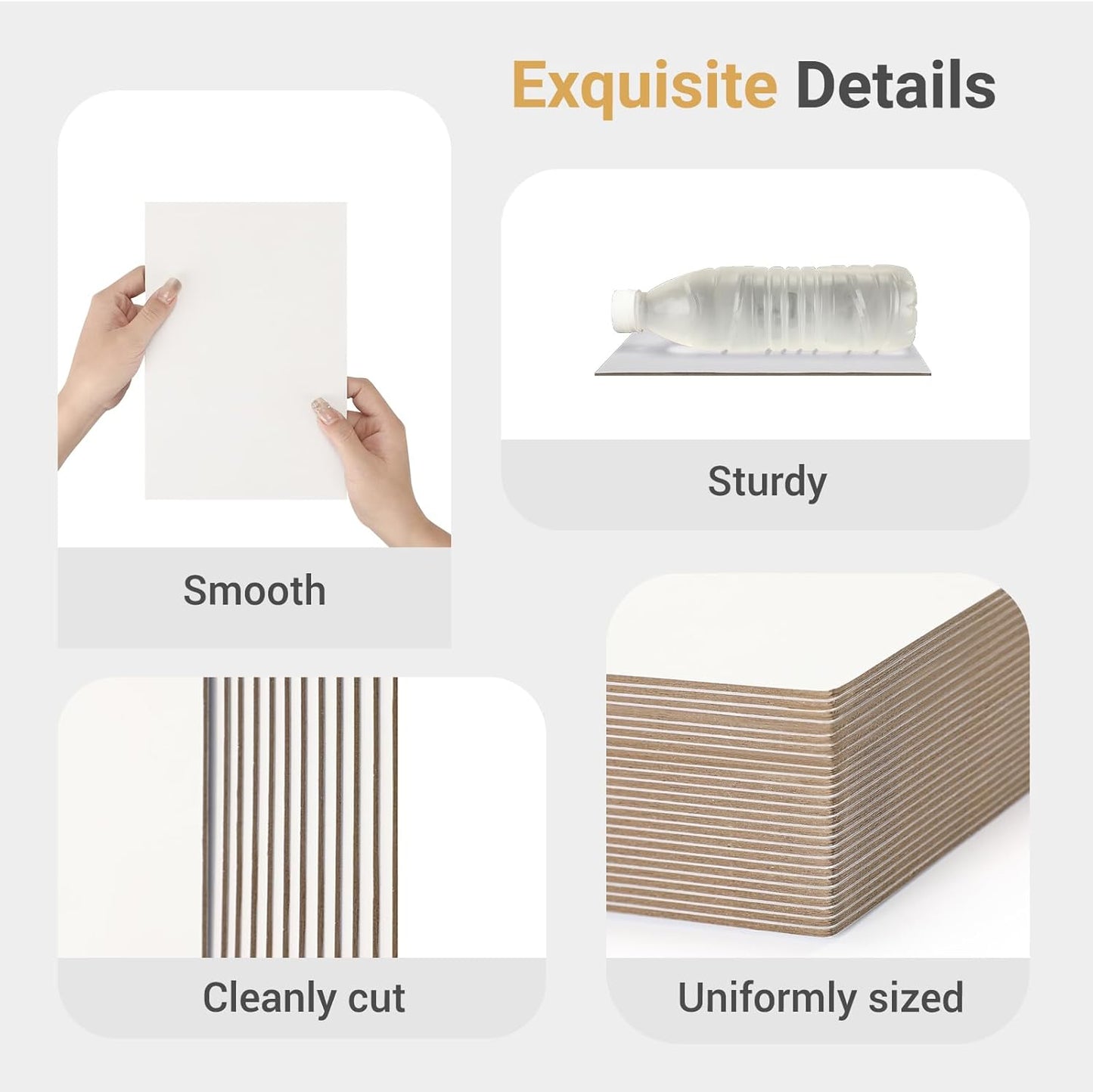 25 Pcs Book Board, Binder Board, Cover Board, Heavy Duty Chipboard for Book Binding, DIY Cardboard (White, 5.5 x 8.5 Inch 80PT)