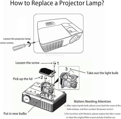 Genuine Original Replacement Projector Lamp/Bulb with Housing for Epson V13H010L78 V13H010L87 V13H010L88 ELP-LP78 ELP-LP87 ELP-LP88 Projector-(OEM Bulb Inside)