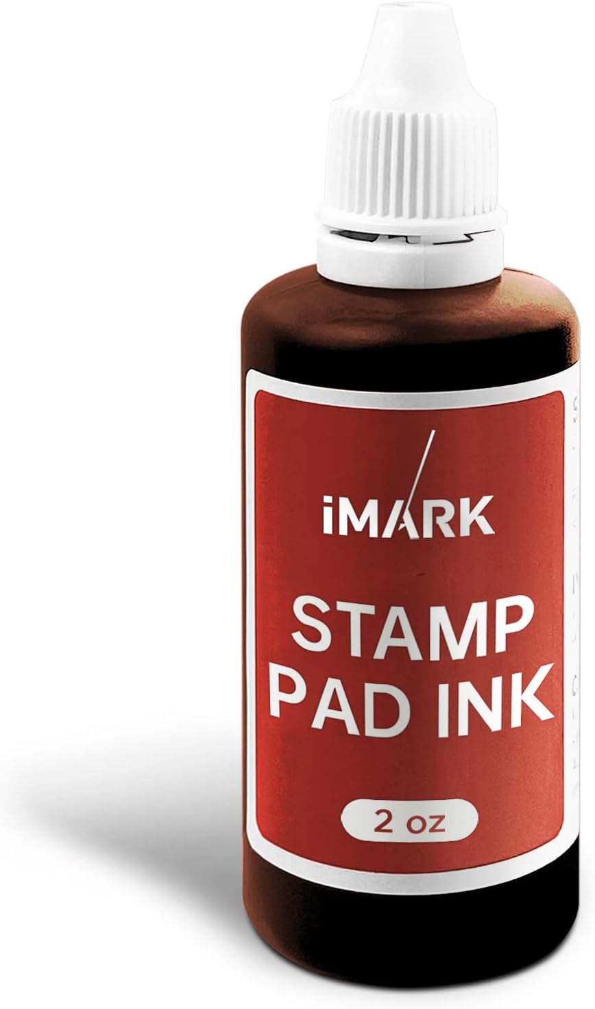 Premium Refill Ink for Self-Inking Stamps, Daters and Stamp Pads (2 oz, Brown)