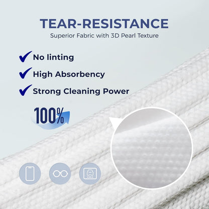 WELKIN 80 Electronics Cleaning Wipes - Non Toxic Screen Cleaner, Streak Free Touchscreen Cleaning for All Phones, Laptop, Computer, TV and Car，1 X Microfiber Cloth Included