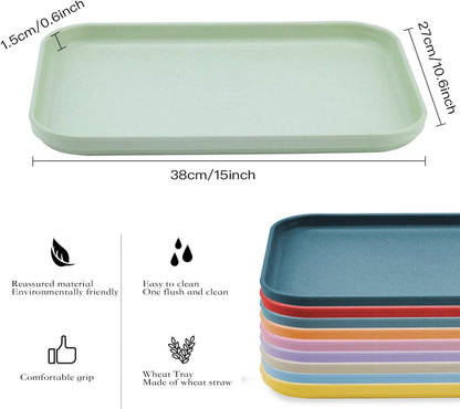 Plastic Art Trays,10-Pack Large Plastic Art Trays (14.9 x 10.6in),Stackable Activity Tray Crafts Organizer Tray Serving Tray Jewelry Tray for DIY Projects, Painting, Beads, Organizing Supply