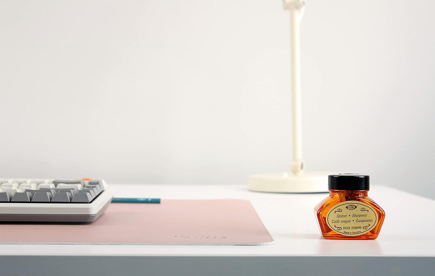 DeskPaw Dual-Sided Leather Desk Pad,Blotter for Laptop Computer,Mouse Pad,Writing,Drawing,Arts and Craft Mat (Pink/Silver, 17x35”)