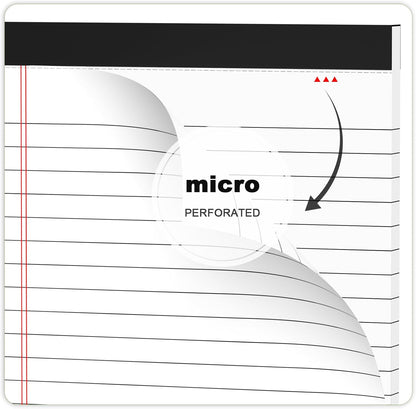 12pcs Small Note Pad 5x8 College Ruled White Legal Pads Paper Notepads 12 Pack Study Back Writing Pads 5 x 8 Legal Pads Perforated Narrow Ruled Pads of Paper White