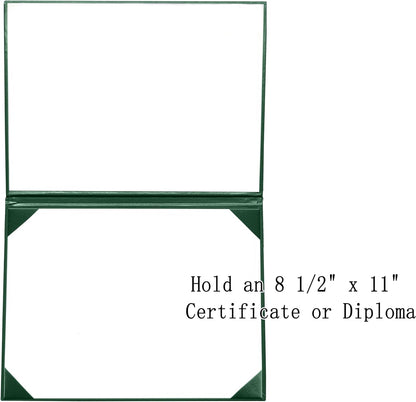 20 PCS Smooth Diploma Certificate Cover 8 1/2" x 11" Forest Green