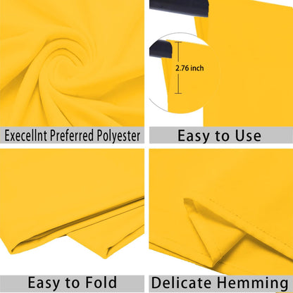 Yellow Photo Backdrop for Photoshoot Yellow Background for Photography Photo Backdrop Curtain for Party 6 x 9 FT