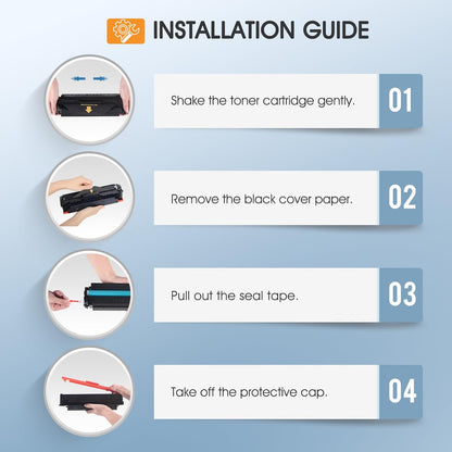 305X 305A Toner Cartridge 4-Piece Combo Pack Compatible for HP 305X 305A CE410X CE411X CE412X CE413X for HP Laserjet Pro 400 Color MFP M451nw M475dn M451dn M351 M375 M451 M475 Series Printer