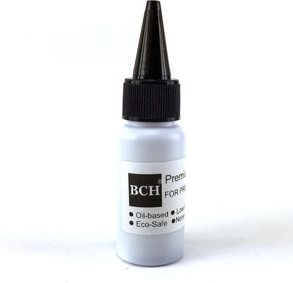 BCH Premium Oil-Based Stamp Ink Refill – 20ml (0.68 oz) Black Ink for Pre-Inked Rubber Stamps, Gel Pads & Dot Matrix Ribbons – Quick-Dry Refill for Address, Date, Notary & Signature Stamps