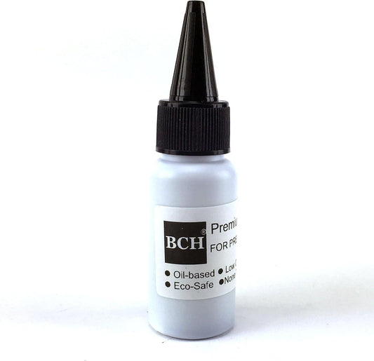 BCH Premium Oil-Based Stamp Ink Refill – 20ml (0.68 oz) Black Ink for Pre-Inked Rubber Stamps, Gel Pads & Dot Matrix Ribbons – Quick-Dry Refill for Address, Date, Notary & Signature Stamps