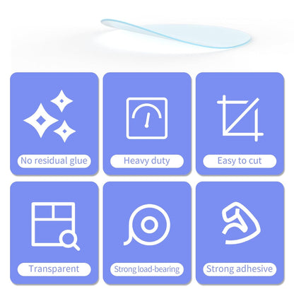 20PCS Heavy Duty Double Sided Adhesive Mounting Circle Tape- Waterproof,Strong Adhesion,Clear, High Strength,No Residue Removability for Hanging,Wall Mounting, Home Decor,Adhesive for Shower