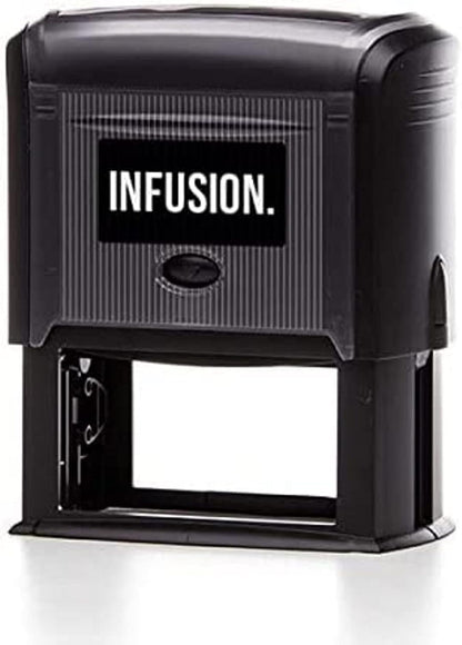 Infusion Self-Inking Custom Rubber Stamp (Personal or Business Use) - Choose from 16 Colors (1-1/2" x 3")