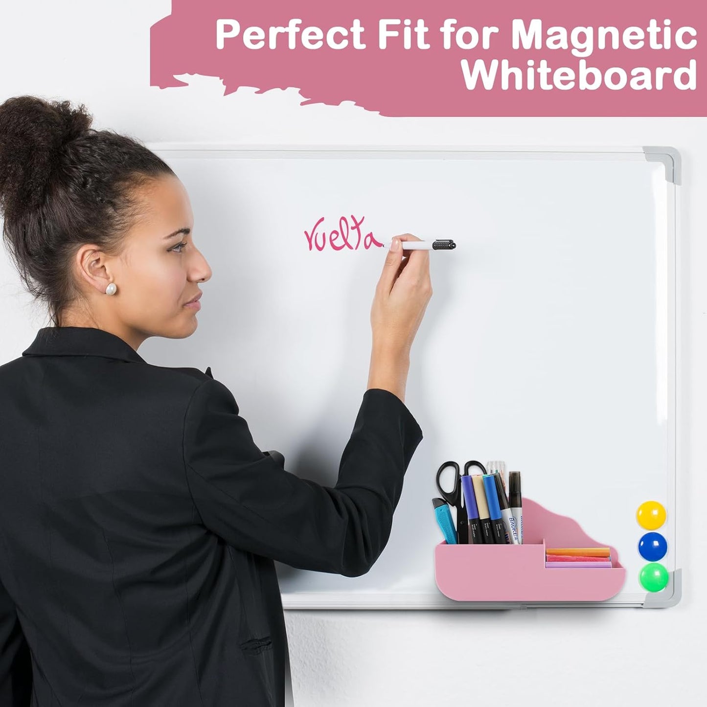 Magnetic Pen Holder,3 Compartments Magnetic Dry Erase Marker Holder,Extra Strong Magnet Storage Marker Pen Pencil Organizer for Refrigerator,Whiteboard,Locker Accessories(Cloud Style)