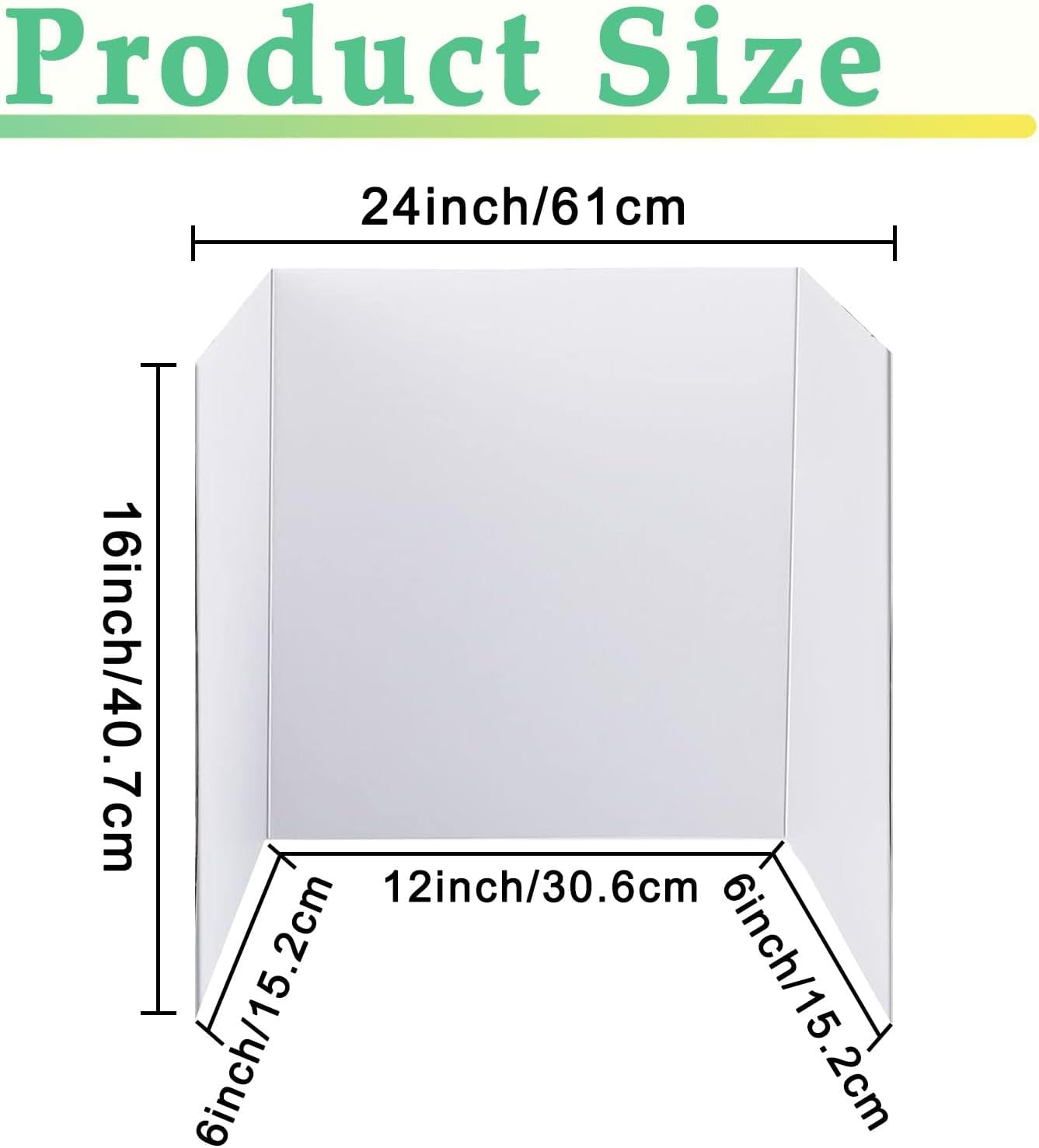 LonlyEagle Trifold Poster Board, 24" x 16", 5-Pack, White Corrugated Project Boards for Science Fairs, School Projects, Event Displays, and Business Presentations