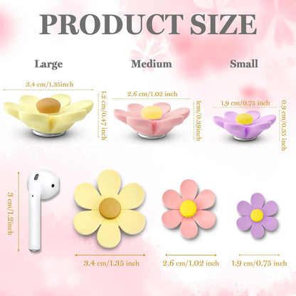 Qualsen Flower Magnets for Whiteboard & Fridge – 12 Pcs Cute 3D Decorative Refrigerator Magnets for Locker, Kitchen, Office, Classroom