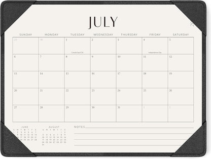 Jotsome Desk Calendar 2025-2026 with Desktop Mat, Academic Desk Pad Calendar From July 2025 to December 2026 14x10.5 inch, Desk Blotter Calendar for Home Office and School, Easy Planning, Black