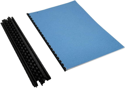 Rayson CR6BK-10305638 Plastic Binding Combs 20-Sheets Capacity, 1/4" Black Comb Binding Spines, 19-Ring, Max. Binding Letter Size Paper (8.5"×11") Box of 100