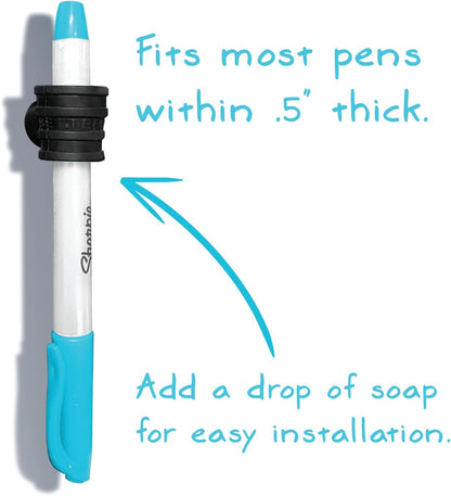 Stick-O Pen Magnetic Pen Pencil Holder - Holds Most pens, pecils and Thin Markers. Ideal for Fridge, Task Boards, Workshops, Classrooms, Offices and Kitchens. (Five Pack)