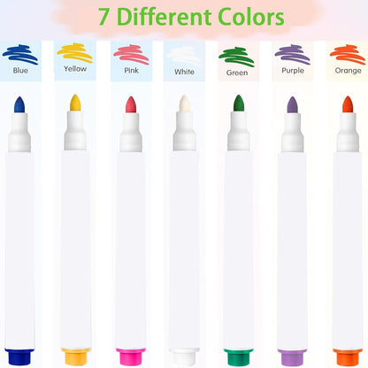14 Pcs 4.1 Inch 7 Colors Mini Neon Dry Wet Erase Markers, Acrylic Board Color Neon Markers Pens for LED Drawing Message Writing Note Board with Colors