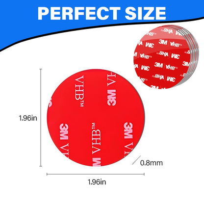 3M VHB Double Sided Mounting Gel Pads,40PCS 2'' Diameter, Waterproof, Heat-Resistant Sticky Heavy Duty Mounting Tape for Home Decoration, Car Use, Include 4 Replacement Sticky Pads (2in * 2in Circles)
