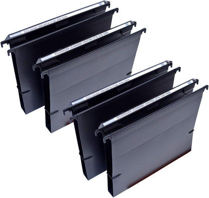 Ultimate Office MagniFile Extra-Capacity Hanging File Folders, 1" Box-Bottom, Letter Size, Feature A Wrap- Around Bungee Security Cord (Set of 4)