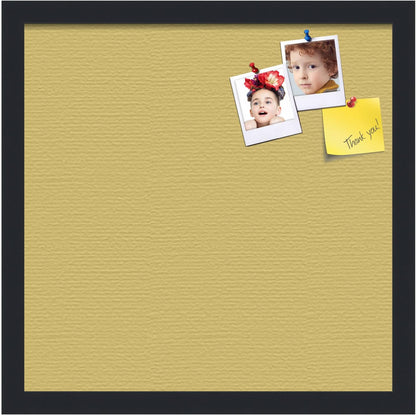 PinPix 16x16 Inch Cork Bulletin Board. This Decorative Framed Pin Board Comes with Honey Pastel Design and a Satin Black Frame. Ideal for Home Office Decor or Message Board (PinPix-1810)