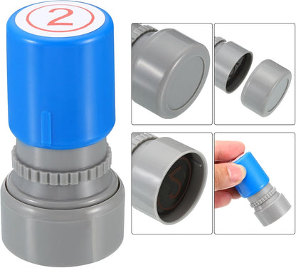 PATIKIL Number Stamps Self Inking, Numeral 2 Number Stamp Teacher Stamp Initial Stamp Ink Stamp for Class Notebook Scrapbooking DIY Craft Style 2, Red Ink