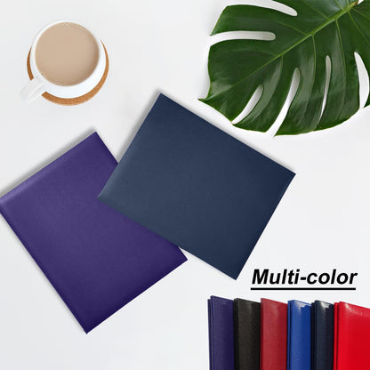 Certificate Holders 8.5"x11" Graduation Diploma Cover Document Leather Folders,Navy Blue-2 Pack