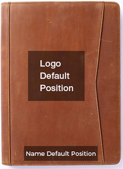 Personalized Leather Portfolio Padfolio for Men, Engraved Gifts for Father's Day for Husband from Wife, Customized Leather Gifts Present for Son/Dad, for Birthday, Brown