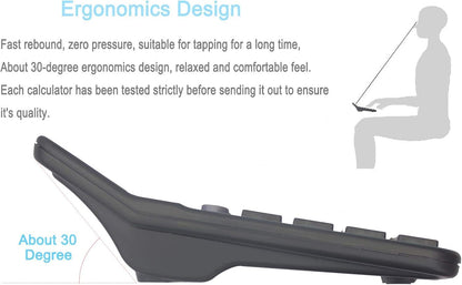 Calculators, BESTWYA 12-Digit Dual Power Handheld Desktop Calculator with Large LCD Display Big Sensitive Button (Black, Pack of 10)