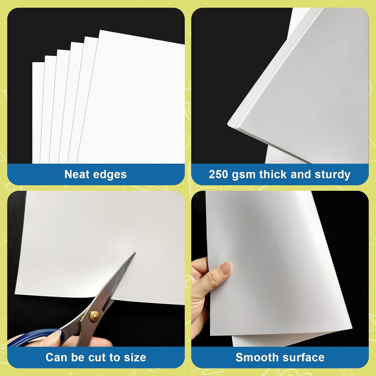 25 Pcs 12" x 18" Poster Board White Poster Board Paper Bulk 250 GSM Thickness Vision Boards Smart PosterBoard for Drawing School Arts Craft Projects Presentations Scrapbooking Blank Graphic Display