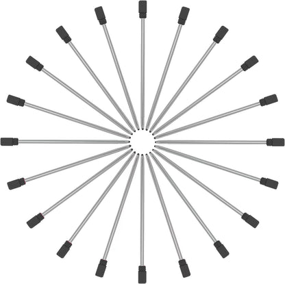 YOUMI Refill 2.75" (20pcs) replaceable ballpoint pen refill, Black ink 1mm midpoint metal refill (Black refill)