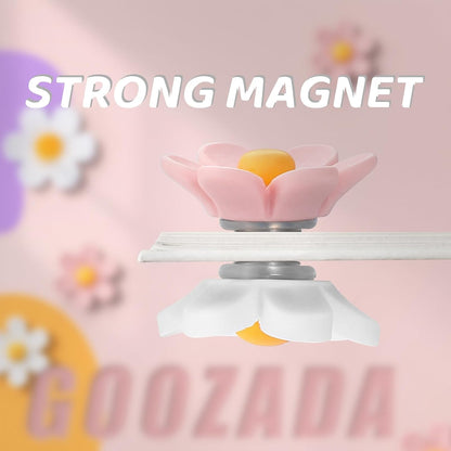 20Pcs Cute Fridge Magnets,2 Colors Cute Magnets, Pink 3D Flower Fridge Magnet, Resin Decorative Magnet for Refrigerator Locker Whiteboard Office Kitchen(10 Small+10 Medium)