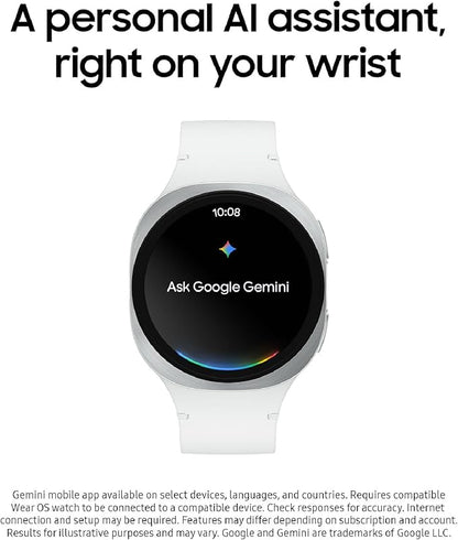 Samsung Galaxy Watch 8 (2025) 40mm Bluetooth Smartwatch, Cushion Design, Fitness Tracker, Sleep Coaching, Running Coach, Energy Score, Heart Rate Tracking, Silver [US Version, 2 Yr Warranty]