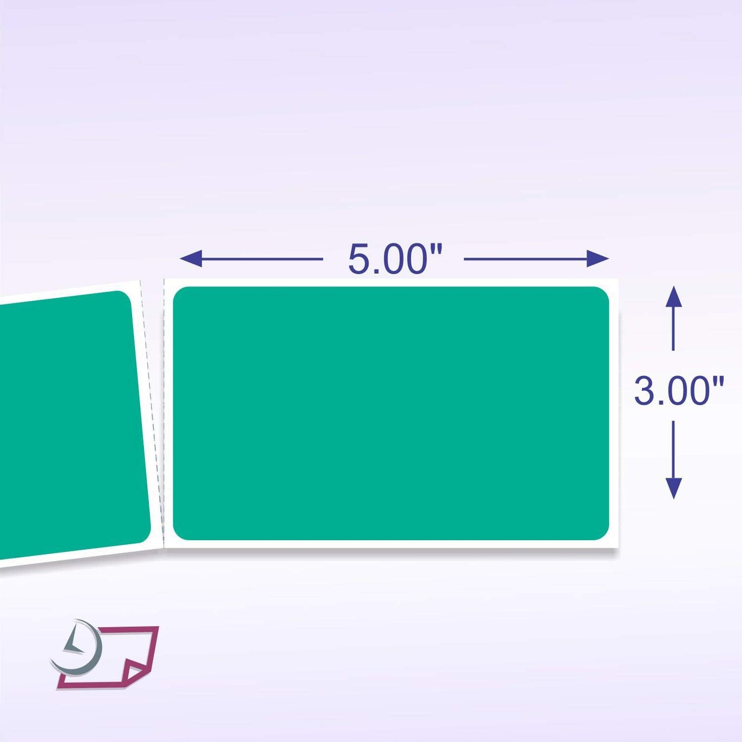 NextDayLabels 500 Rectangle Stickers (3" x 5") - Color Coding Labels Roll - Moving Labels for Boxes, Colored Inventory Stickers for Packing, Organizing, and Storage (Teal)