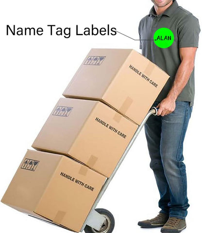 PARLAIM 3 Inch Color Coding Dot Stickers, 500 per Dispenser Box Color Coded Circle Label, Fluorescent Green Inventory Large Stickers