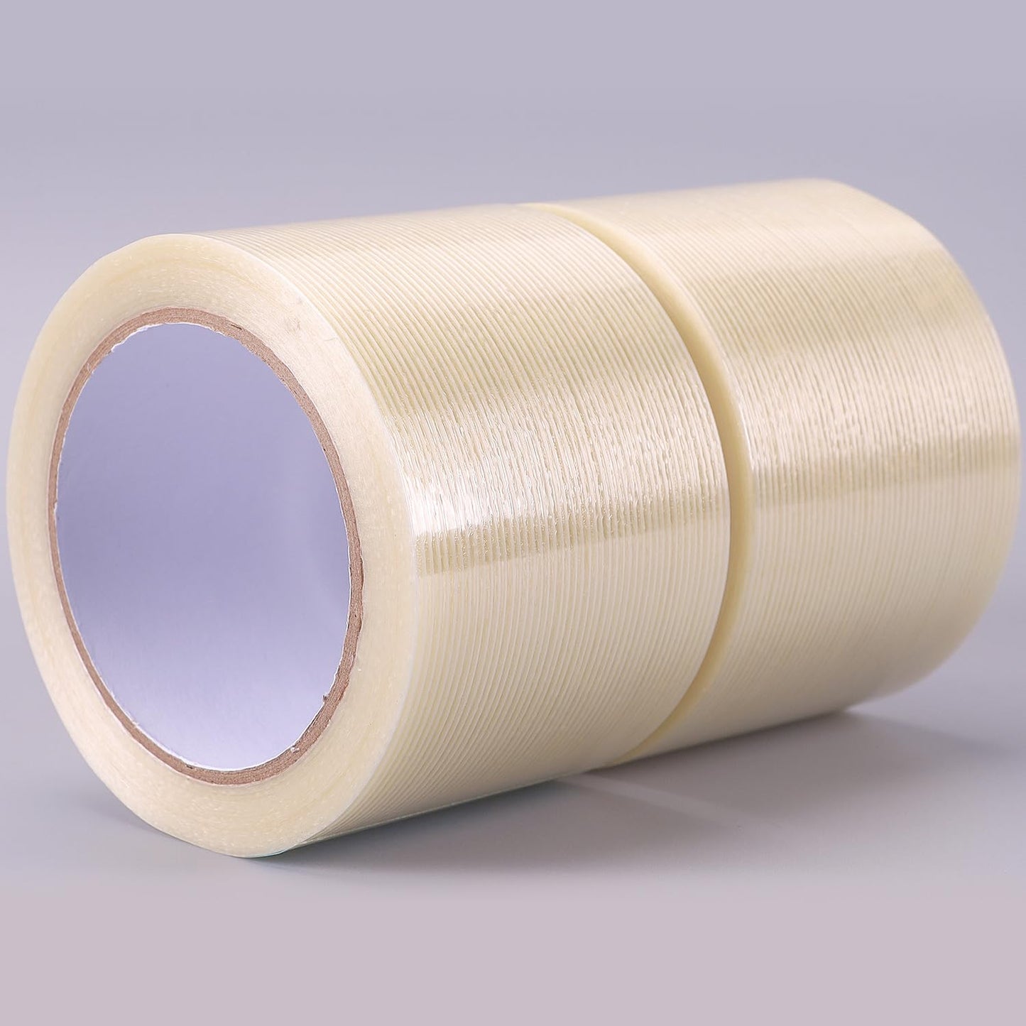 Strapping Tape 3 inch, Heavy Duty Shipping Packing Tape, Clear Filaments Run Lengthwise, Waterproof, Fiberglass Reinforced Packing Tape