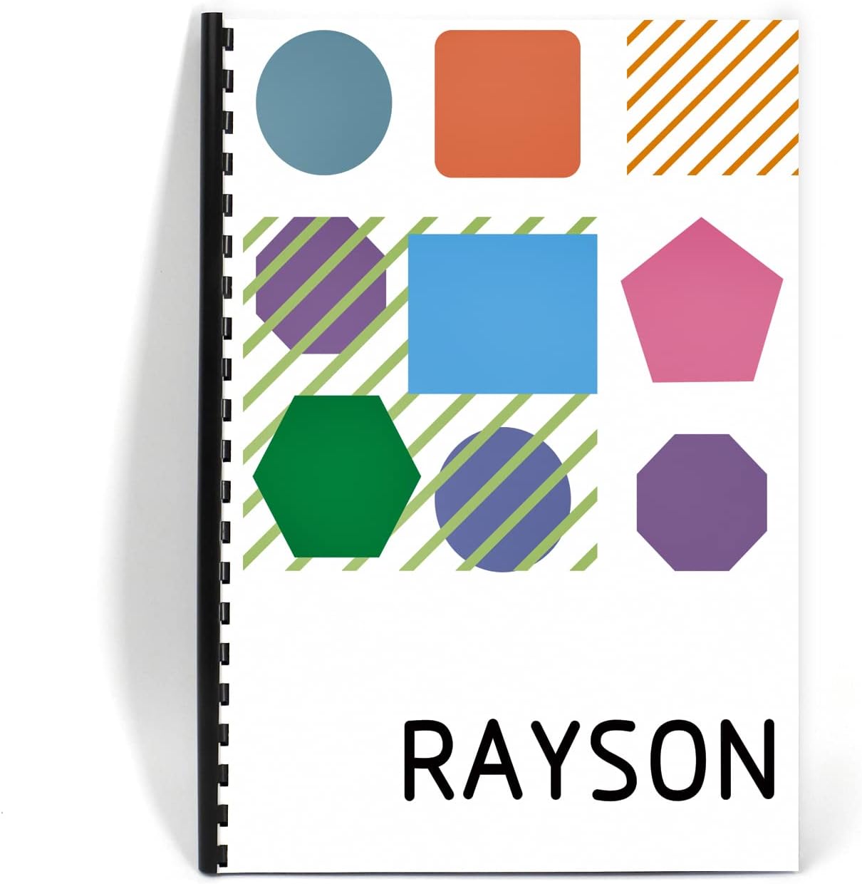 Rayson CR196M-100 Plastic Binding Combs 1/4in. 19-Ring, 20-Sheet Capacity, Colorful Comb Binding Spines, Max. Binding Letter Size Paper, Box of 100