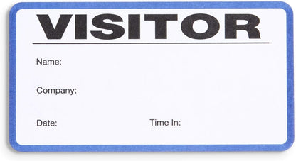 Blue Summit Supplies Visitor Badge Log Book with Duplicate Record, 250 Stickers per Pack, School Visitor Stickers, Guest Badge Book, Visitor Log Book