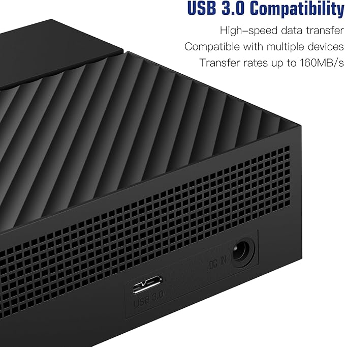 UnionSine Desktop External Hard Drive 10TB, USB3.0 3.5" HDD Storage Compatible for PC, Mac, TV, Desktop, Laptop(Black) HD3513