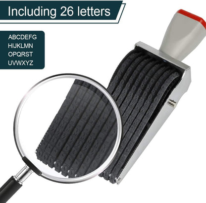 8 Digits Roller Stamp Personalized English Alphabet Number Symbol Rolling Wheel Stamp Multi-Function DIY Scrapbooking Roller Stationery