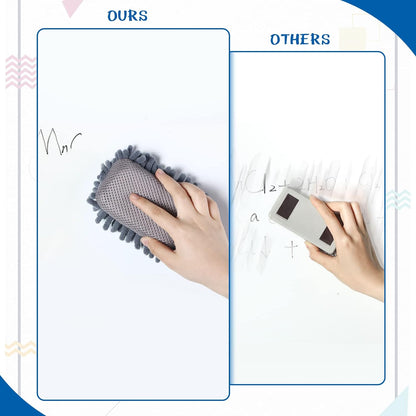 Sherr 24 Pcs Magnetic Whiteboard Eraser School Dry Erase Erasers Microfiber Shag Washable White Board Eraser for Chalk Classroom Home Office (Gray)