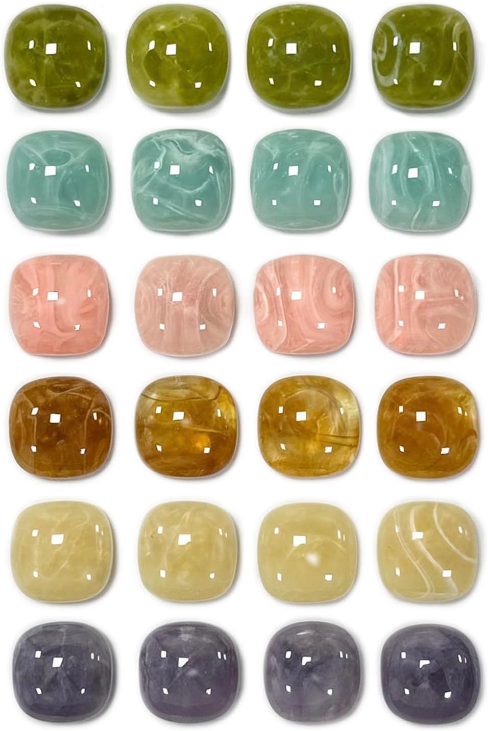 Qualsen Fridge Magnets, Colorful Decorative Cute Refrigerator Magnets for Whiteboard, Locker, Kitchen, Office, Classroom（24 Pcs）