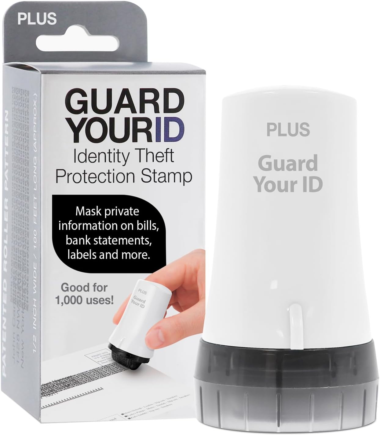 Guard Your ID Advanced Security Roller 2.0 for Identity Theft Prevention Stamping White