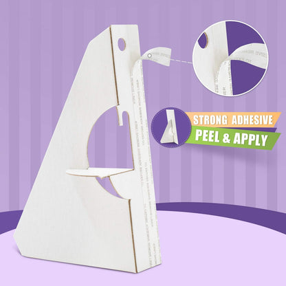 Golden State Art, 5 Inch Self Stick Easel Back, Cardboard Stand, Single Wing, Archival Quality, Display Posters Pictures Brochures, Easy and Fast Application (Pack of 50) White, Made in USA