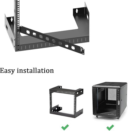 Harrisen 2PCS Hinged Rack Panel，1U8D XLR HDMI Audio Rack Mount Panel for 19 inches Audio Enclosure Server Computer Equipment Studio