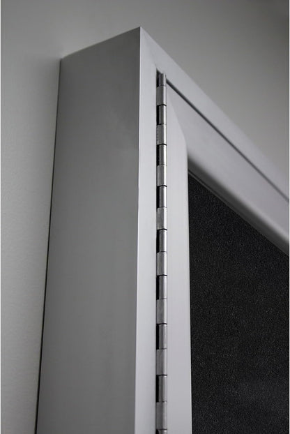 Ghent 48" x 60" 2-Door indoor Enclosed Recycled Rubber Bulletin Board, Shatter Resistant, with Lock, Satin Aluminum Frame,Confetti (PA245TR-CF),Made in the USA