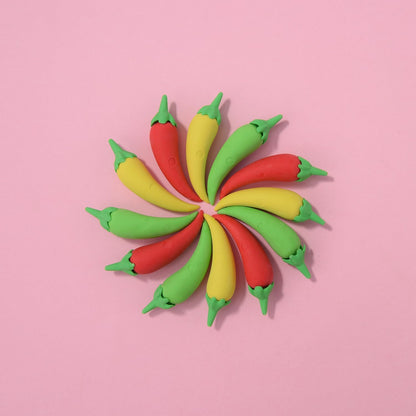 18 Pack Chili Pepper Erasers for Kids, 3D Food Erasers for Boys and Girls, Fun Take Apart School Supplies, Prize Gifts, Party Favors