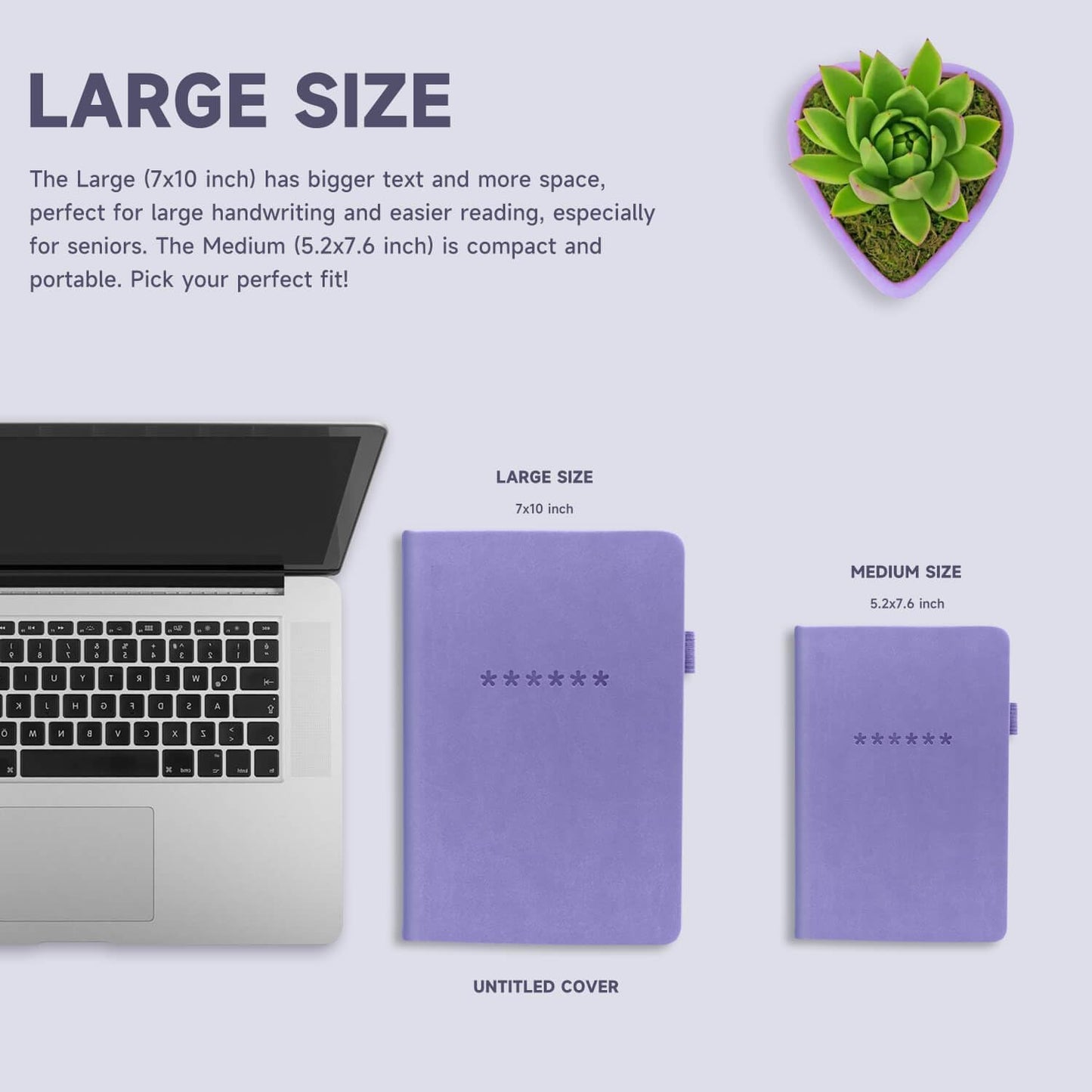 Password Book with Alphabetical Tabs – Hardcover Internet Address & Password Organizer – Password Keeper Notebook for Computer & Website – 7x 10" Log-in Password Journal w/Thick Paper (Lavender)