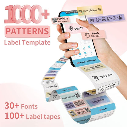 Phomemo Label Maker Machine, D30 Portable Handheld Bluetooth Mini Label Printer, Multiple Templates Smartphone Thermal Small Label Maker for Kids School Items, Classroom Teacher Supplies, Easy to Use